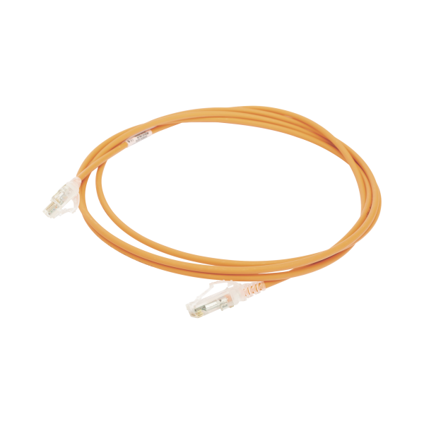 Patch Cord MC6 Modular Cat6 UTP, CM/LS0H, 7ft, Color Naranja, Diámetro Reducido (28AWG)