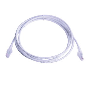 Patch Cord MC6 Modular Cat6 UTP, CM/LS0H, 10ft, Color Blanco, Versión Bulk (Sin Empaque Individual)