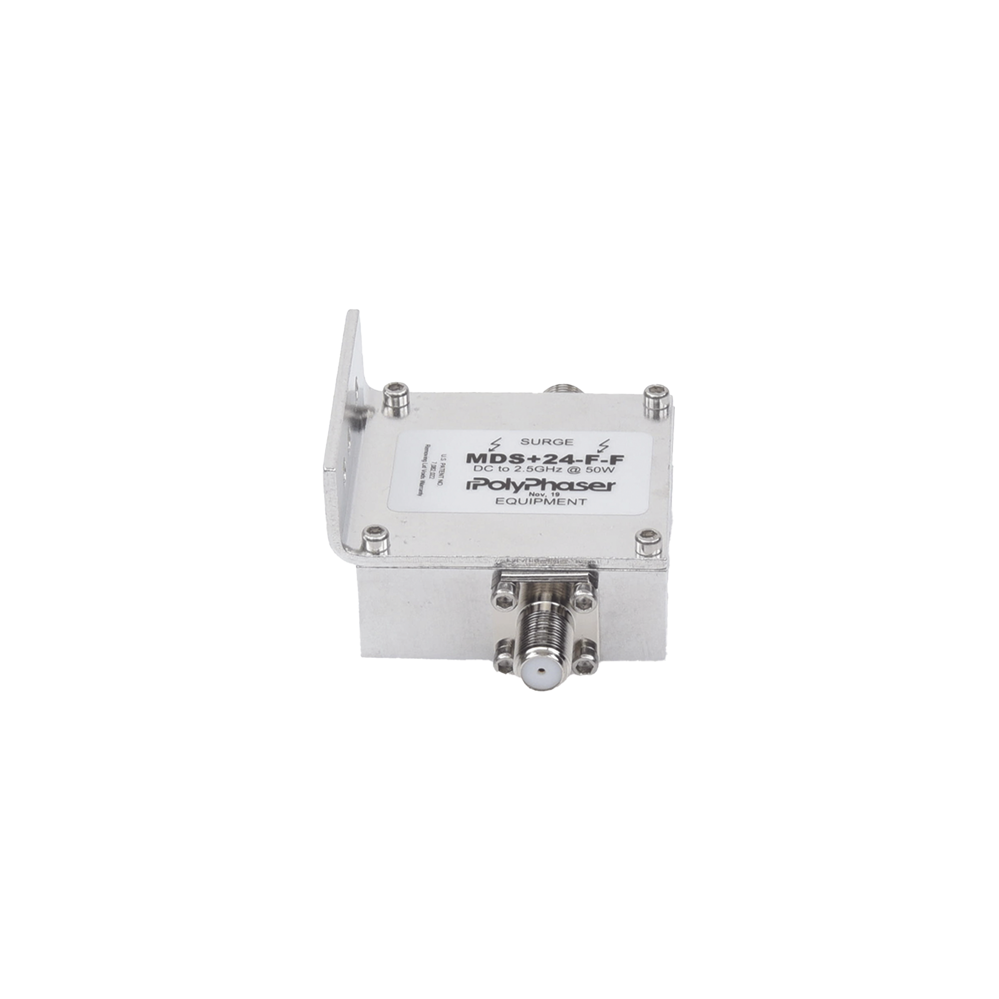 Protector RF Coaxial A 75 Ohms +24VDC Con Conector F Hembra De 300 MHz - 2.5 GHz