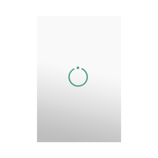 (ZWAVE) Interruptor On/Off panel táctil touch inalámbrico Zwave Plus 1 boton. Compatible con Hubitat HC8, Álula  M2M, otro