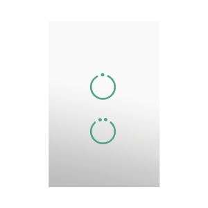 (ZWAVE) Interruptor On/Off panel táctil touch inalámbrico Zwave Plus 2 botones. No requiere cable neutro, Compatible con Hubitat HC8, Álula  M2M, otros