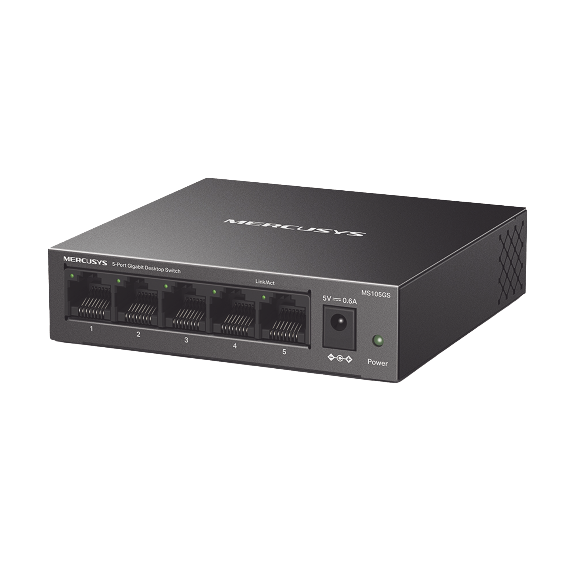 Switch NO Administrable / Para escritorio / Carcasa de metal / 5 puertos 10/100/1000 Mbps / Diseño Compacto / Plug and Play