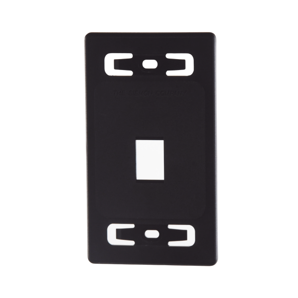 Placa de pared modular MAX, de 1 salida, Color Negro