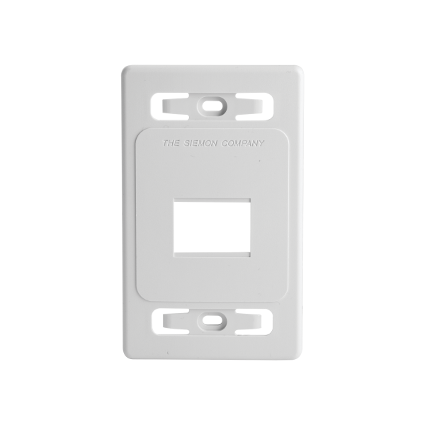 Placa de pared modular MAX, de 2 salidas, color blanco, version bulk (Sin Empaque Individual)