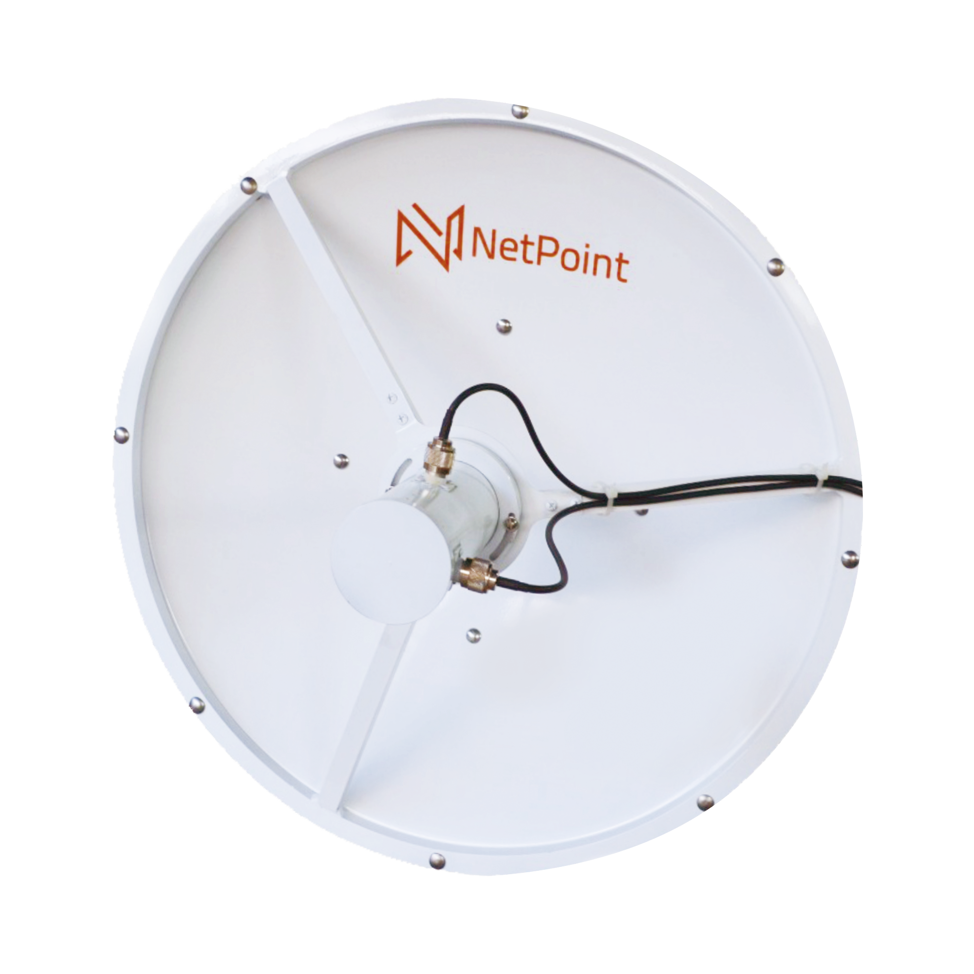 Antena blindada de alto rendimiento de 2 ft, 3.3-3.9 GHz, Ganancia 26 dBi, Conectores N-hembra.