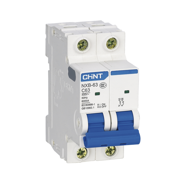 Pastilla para Riel Din, 2 Polos, 20 Amp, Vca:110/415v, 6kA, Catálogo: NXB632PC20, Serie: NXB-63.