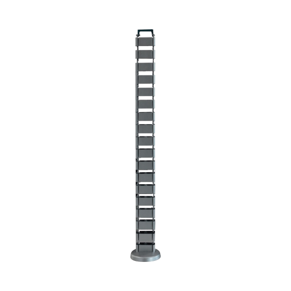 Organizador de cables vertical articulado, ideal para llevar los cables del piso a mesa o a la cubierta del escritorio de manera segura