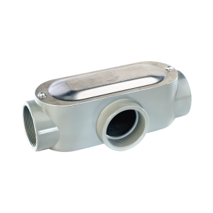 Caja Condulet tipo T de 3/4" (19.05 mm)/ Incluye tapa y tornillos.