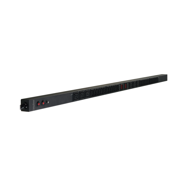 PDU Medible, Para Distribución de Energía, Entrada 200-230 NEMA L6-30P, Con 24 Tomas C13 Y 6 Tomas C19, de Instalación Vertical