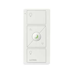 CONTROL REMOTO INALAMBRICO CON 3 BOTONES SUBIR/BAJAR, ENCENDER, APAGAR, NIGHTLIGHT color  blanco