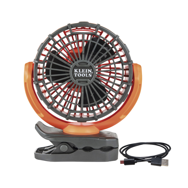 Ventilador Inalámbrico-Portátil Recargable Ideal para el Trabajo. Montable por Pinza o por Potentes Imanes. Incluye cable USB-C