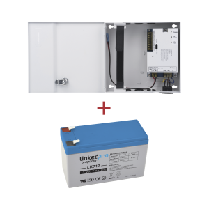Kit / Fuente  regulada de 11 - 15 V @ 5A / Capacidad de respaldo / Modelo PL12DC5ABK + Batería incluida LK712