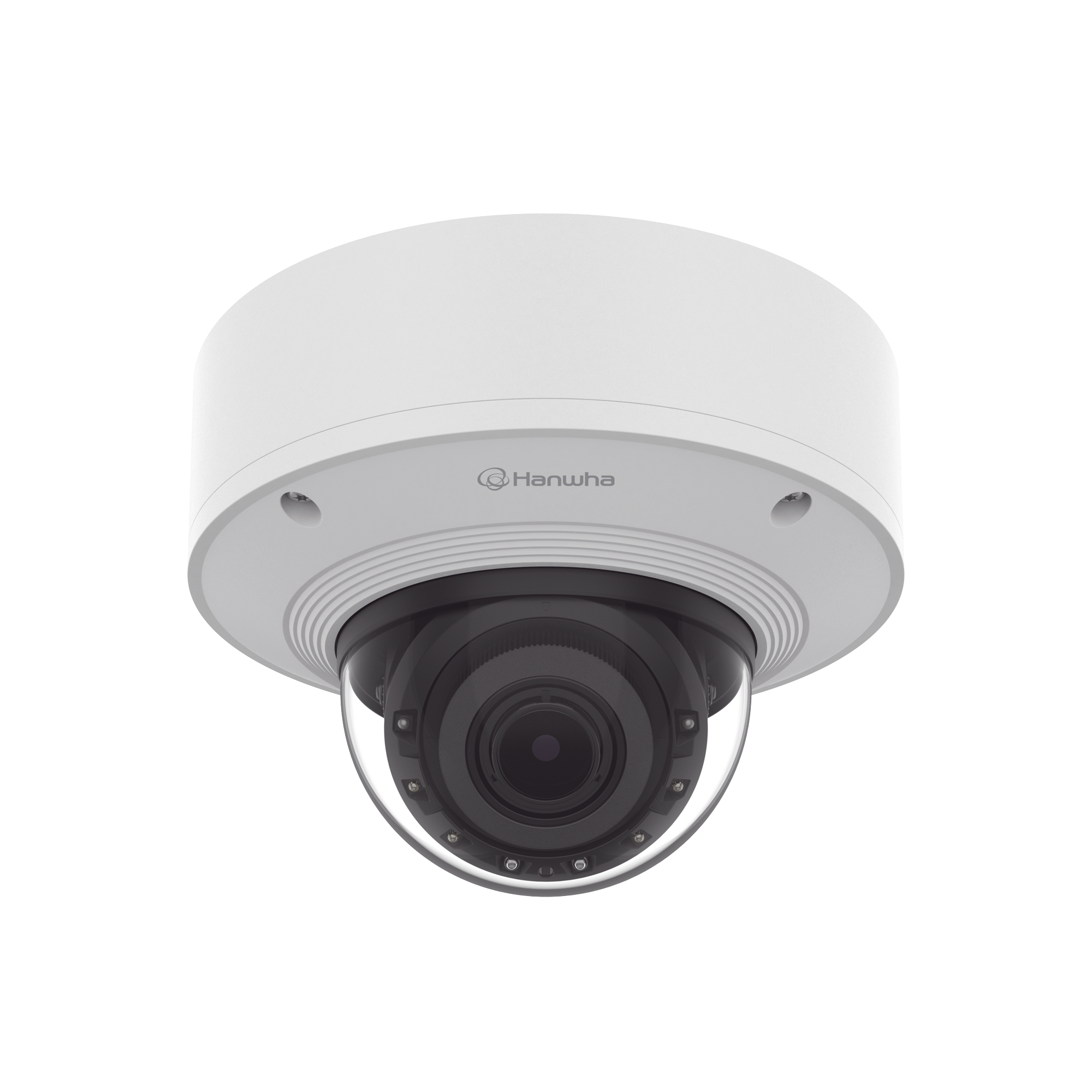 Cámara Domo 2MP Solid EDGE / Wisenet WAVE embebido / Antivandalica / Lente Motorizado de 4.38  A 9.33mm / P-Iris / WDR 120dB / 1TB SSD / IP66, IP67, IK10+, NEMA4X, IP6K9K