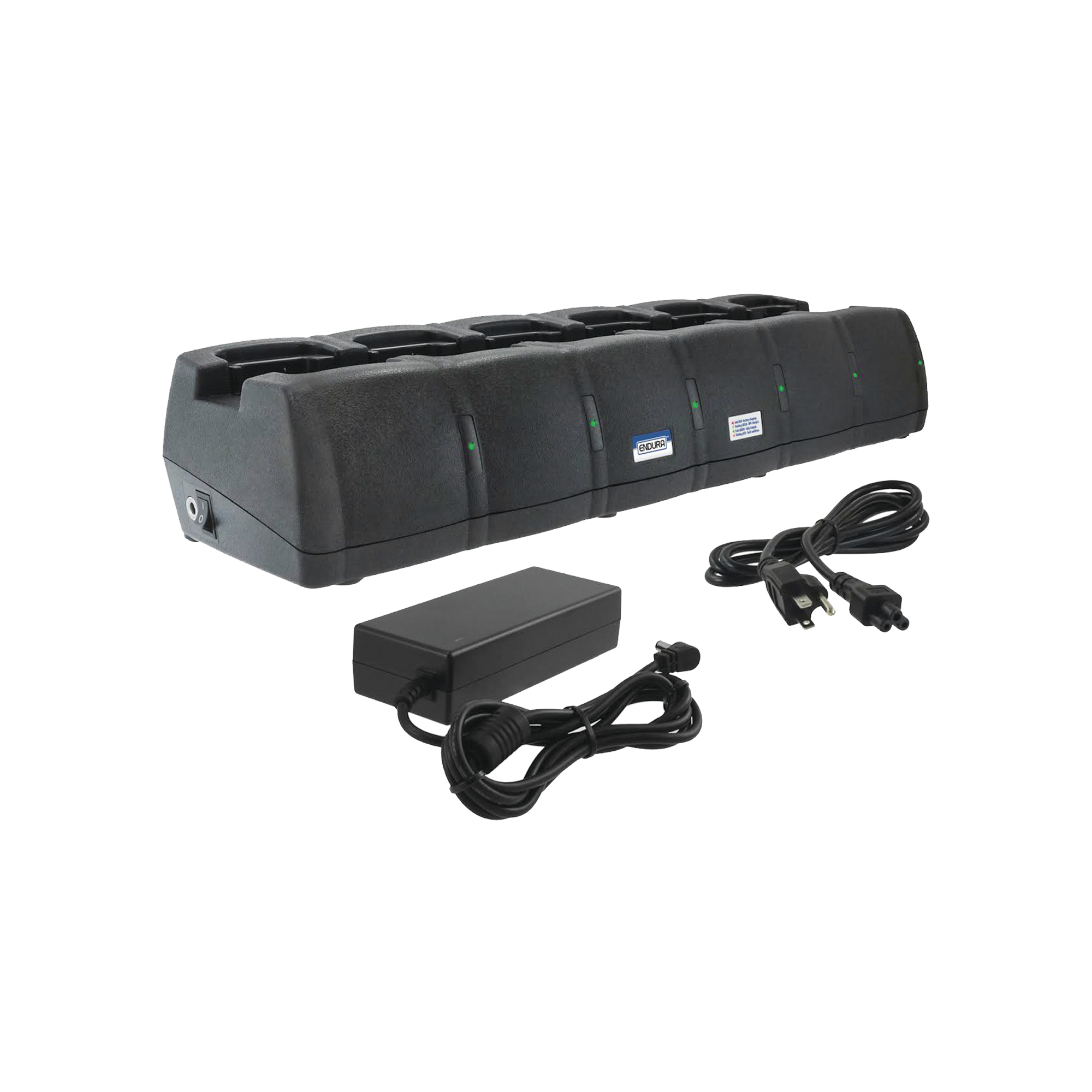Multicargador de 6 cavidades para radios Icom IC-F3003, IC-4003 para baterías Ni-Mh  BP264 o genéricas.