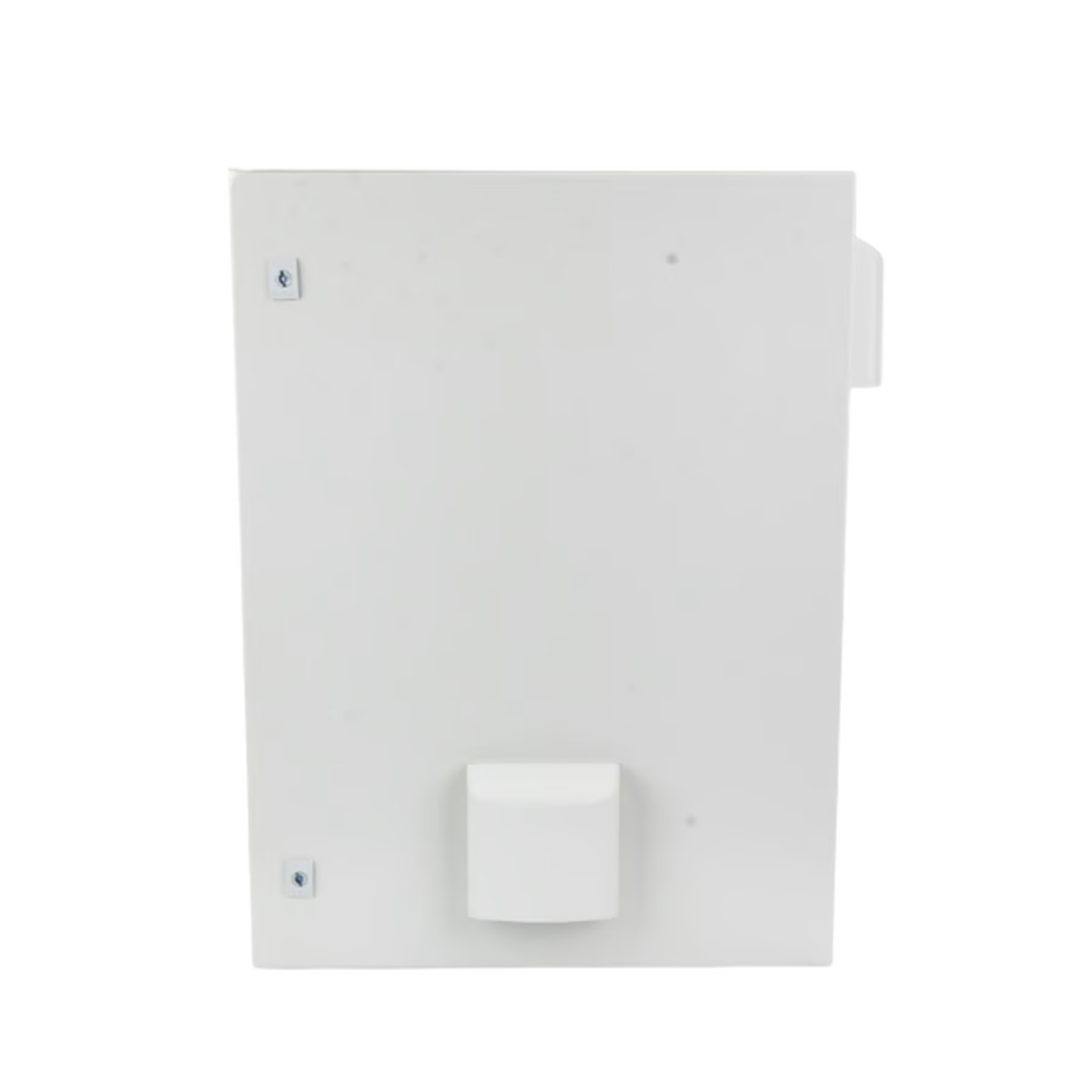Gabinete Ventilado de Acero IP55 Uso en Exterior (400 x 600 x 250 mm) con Placa Trasera Interior Metálica y Compuerta Inferior Atornillable. Incluye Ventilador, Ventilas, filtros, Chapas y Llave T.