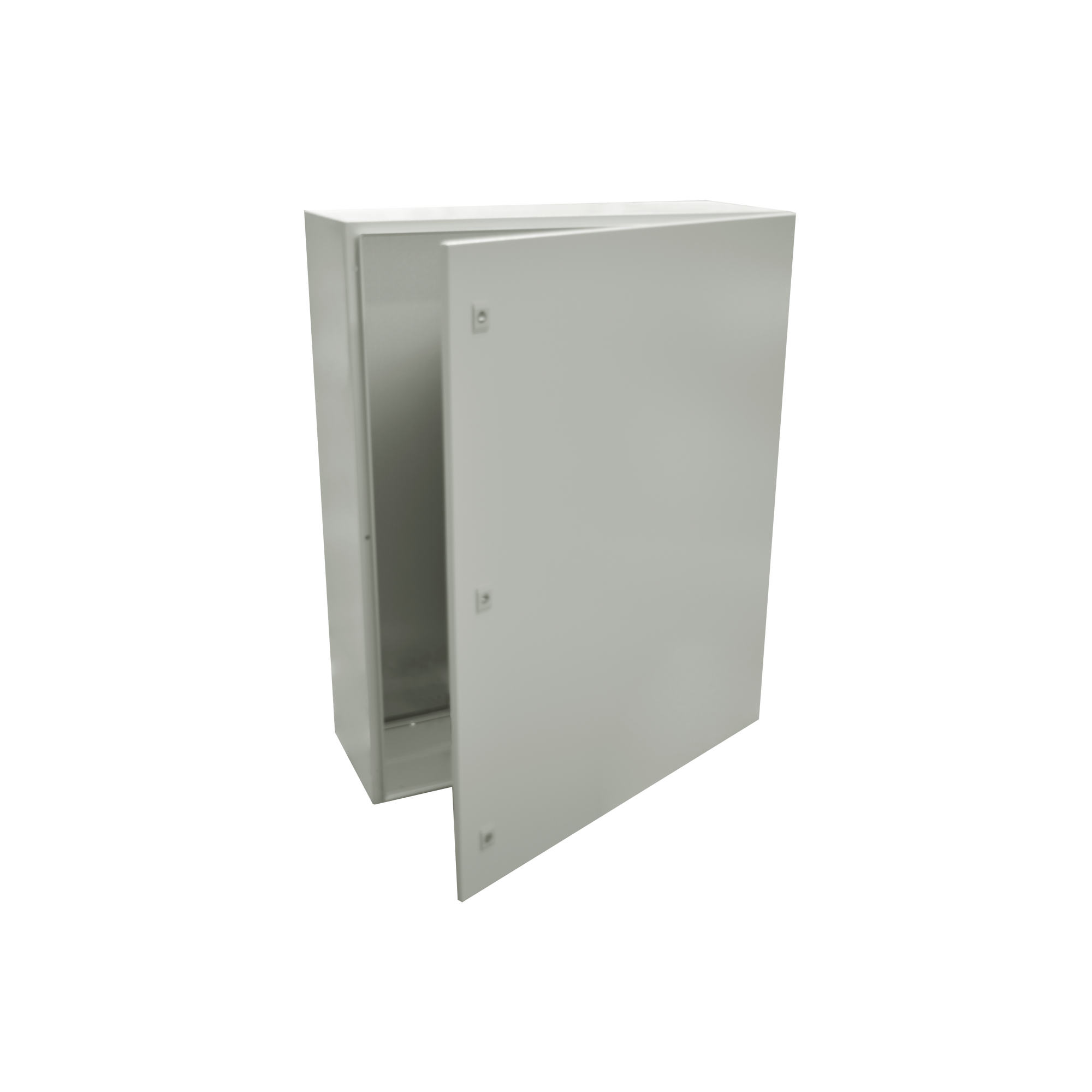 Gabinete de Acero IP66 Uso en Intemperie (800 x 1200 x 400 mm) con Placa Trasera Interior Metálica y Compuerta Inferior Atornillable (Incluye Chapa y Llave).