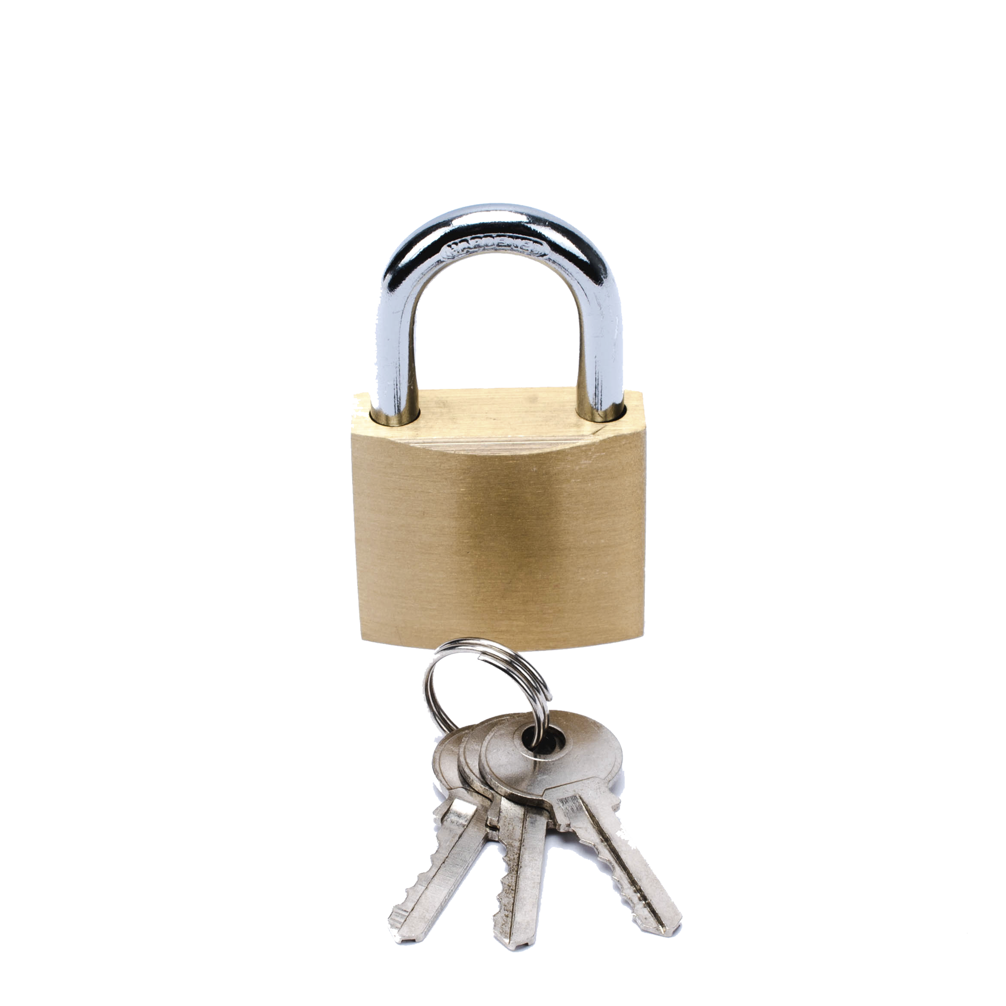 Candado de Latón Cuerpo 30 x 30 mm Con 3 Llaves. Diam. de Perno: 5.2 mm