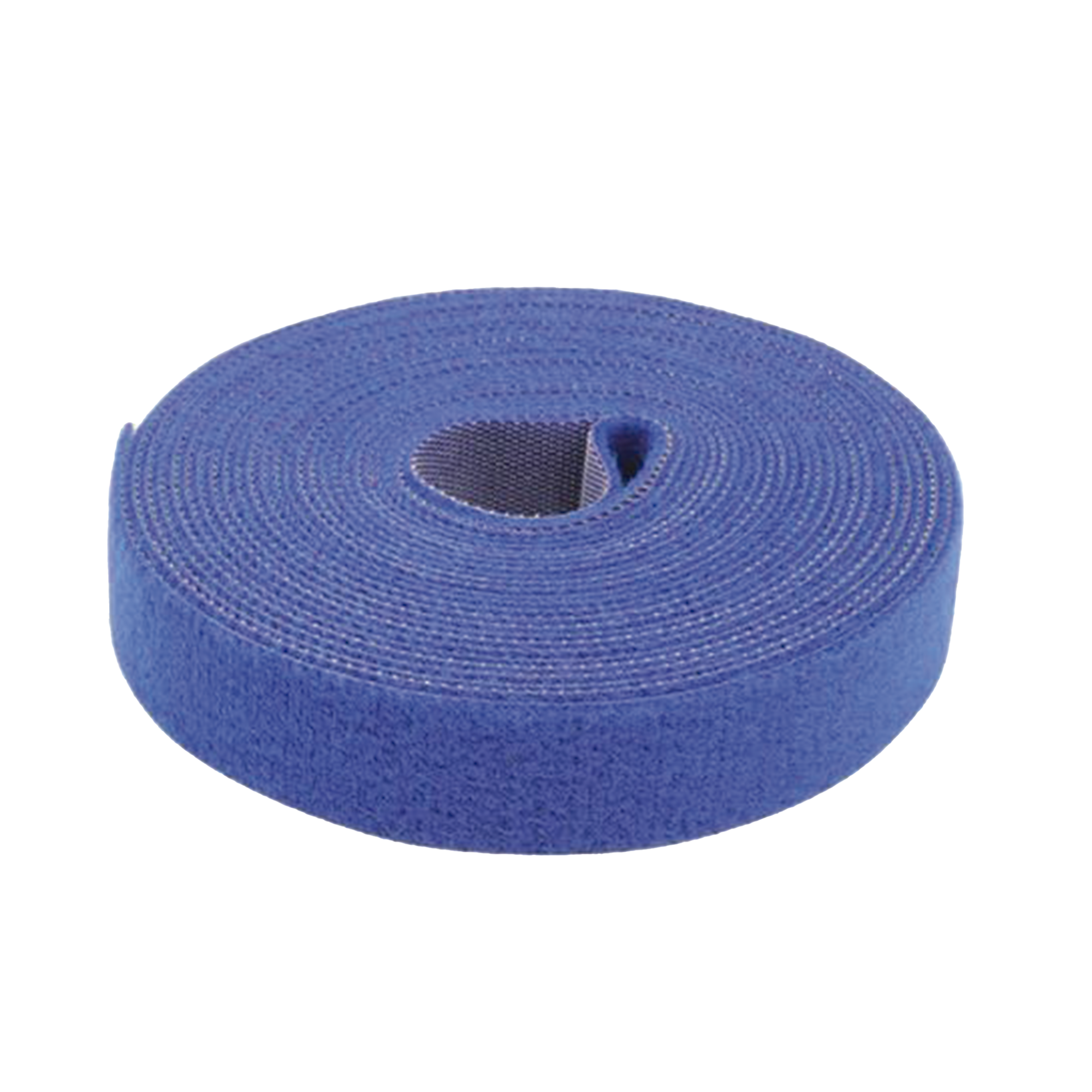Cinta de Contacto Autoadherente Color Azul / 1.6 cm x 25 metros / Espalda con Espalda (Gancho y Bucle)