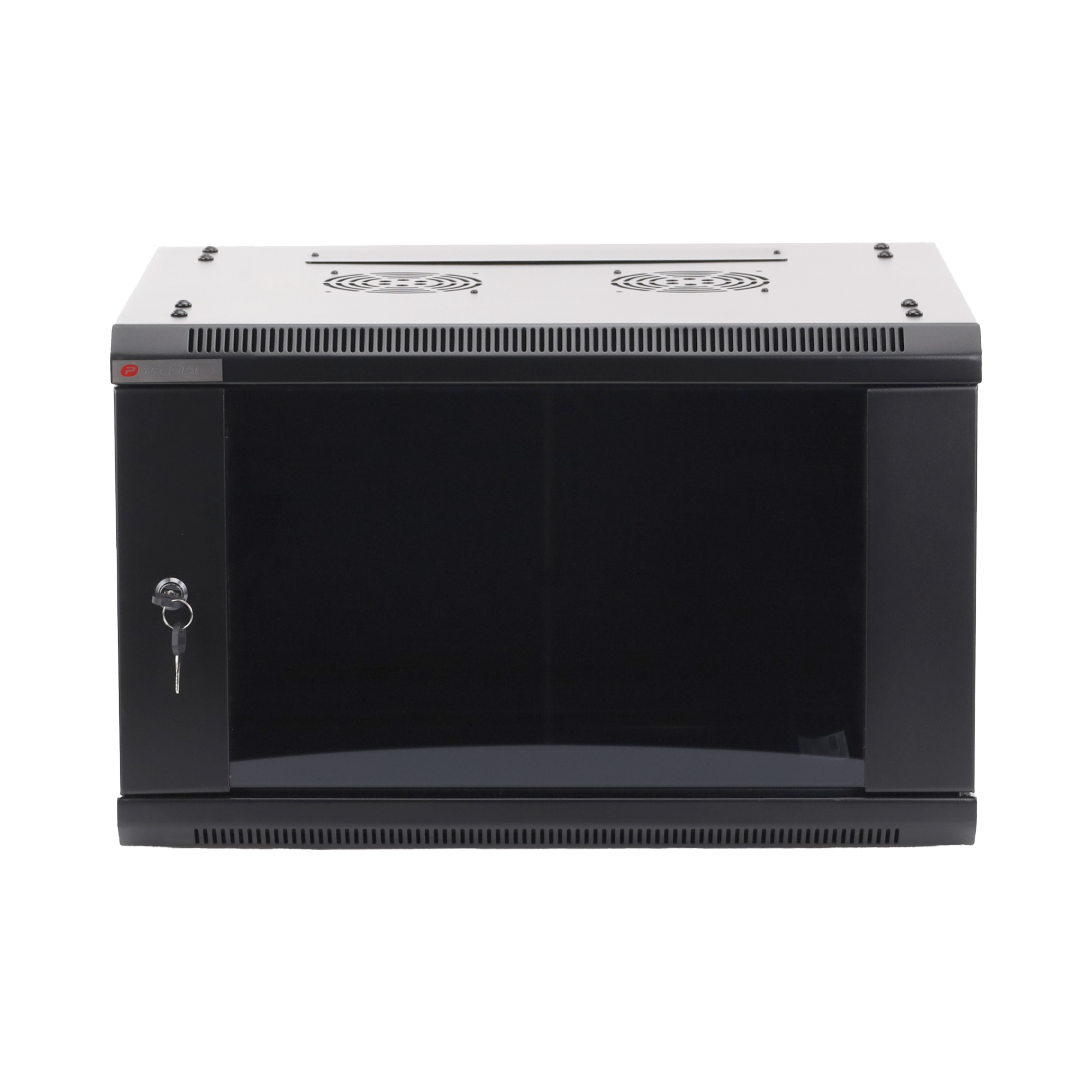 Gabinete PRECISION, Con Puerta de Cristal Templado, de 19in, 6UR, 450mm de Profundidad, Color Negro