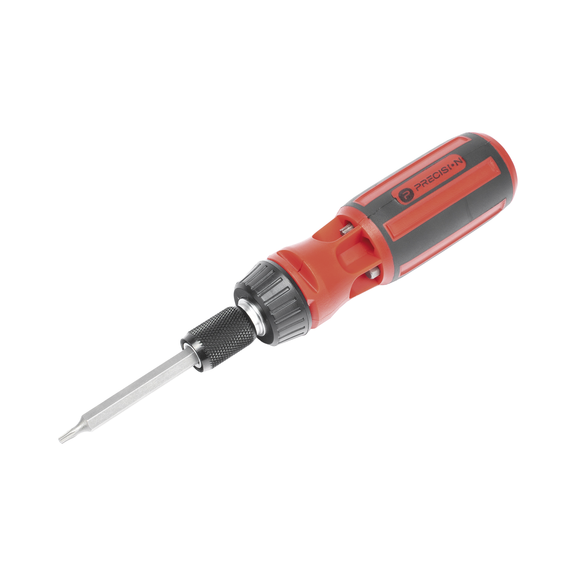 Desarmador 6 en 1 con Mango de Agarre Plástico (Torx de Seguridad #10 y #20, Hexagonal #5, PH0, PH2, Plana #5)