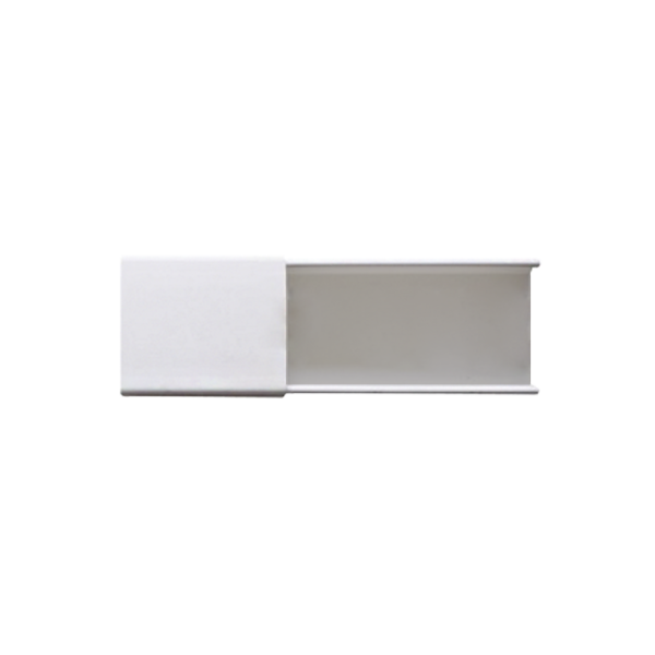 Canaleta blanca sin división, de PVC auto extinguible, 48 x 16 x tramo 2.5m (6101-01260