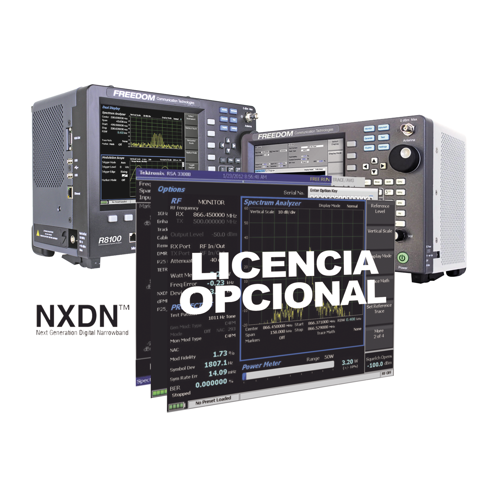 Opción de Software para prueba de Sistemas con Protocolo NXDN en R8000 /R8100.