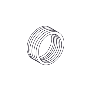 Reducción Bushing Aluminio de 2" a 1 1/2" / Con Recubrimiento de Uretano Purpura.