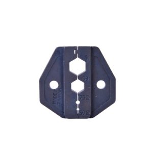 Mordaza para Plegar Conectores de Anillo en RG-6/U, RG-59/U, con tamaños 0.324", 0.255", 0.068" y 0.042".