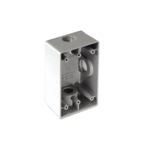 Caja Rectangular de 3/4"/ 3 Bocas/ Con Recubrimiento  exterior de PVC e interior Purpura.