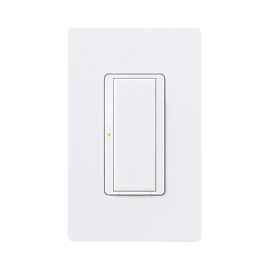 (RadioRA2) Switch on/off  RRD-8S-DV-WH de doble voltaje, un solo polo 120V/, 8A/, 1/10HP 3A en motores, apaga y enciende iluminación ó motor, NO requiere cable neutro.