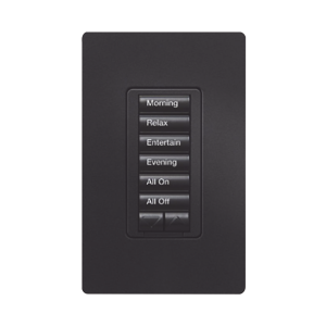 Teclado hibrido seetouch, 6 botones, 2 botones subir/bajar, intensidad 120V/450W, color blanco.