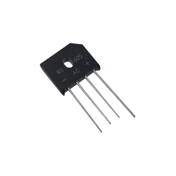 Puente Rectificador en Línea de 6 Amp., 600 PIV, Silicio, 420 RMS.