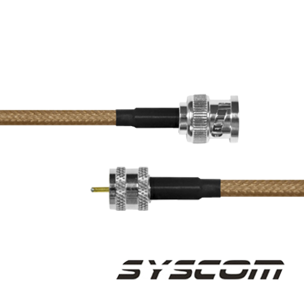Jumper de 30cm con cable Cable LP142 con conectores BNC MACHO/MINI UHF MACHO.