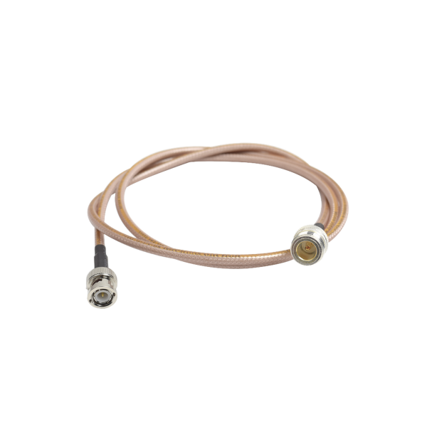 Jumper Fabricado con Cable LP-142 conectores BNC/N Hembra de 110 cm.