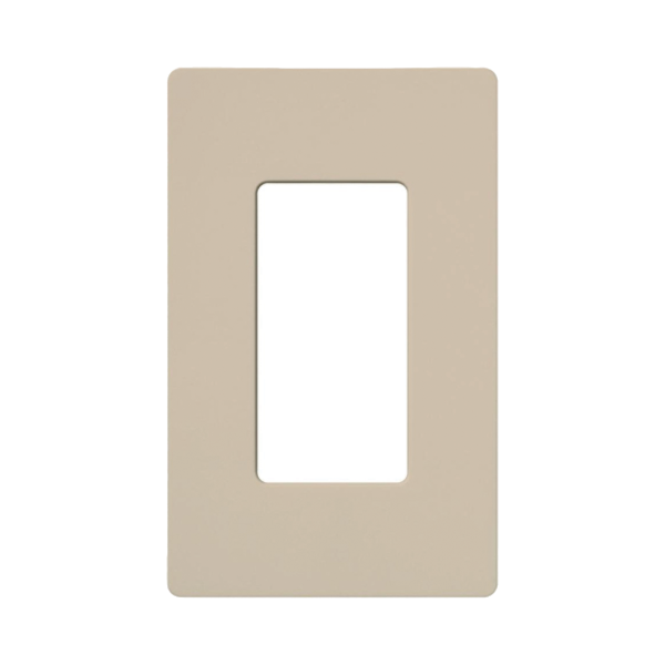 Placa de pared 1 espacio, para atenuador (dimmer), apagador ó control remoto inalámbrico LUTRON.