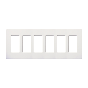 Placa 6 espacios pata dimmer o apagadores Lutron