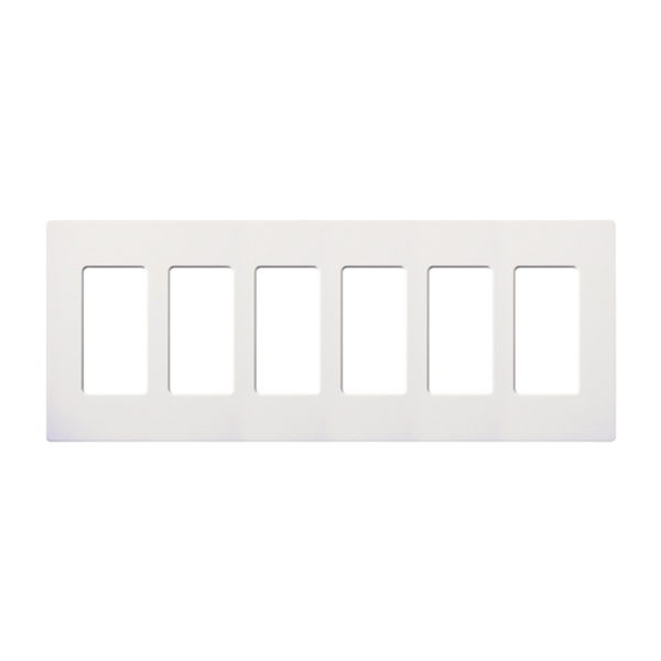 Placa 6 espacios pata dimmer o apagadores Lutron