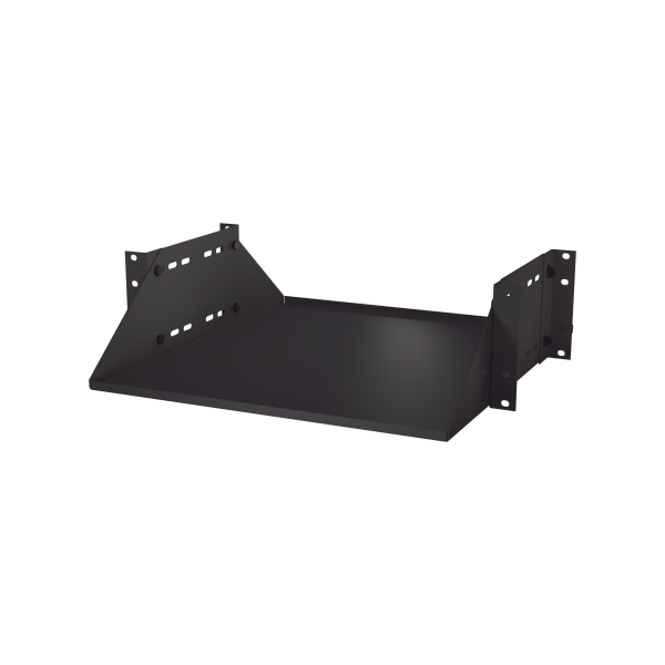 Charola para Soportar Equipos en Rack de 19 in, Doble Fijación, Color Negro, 3U