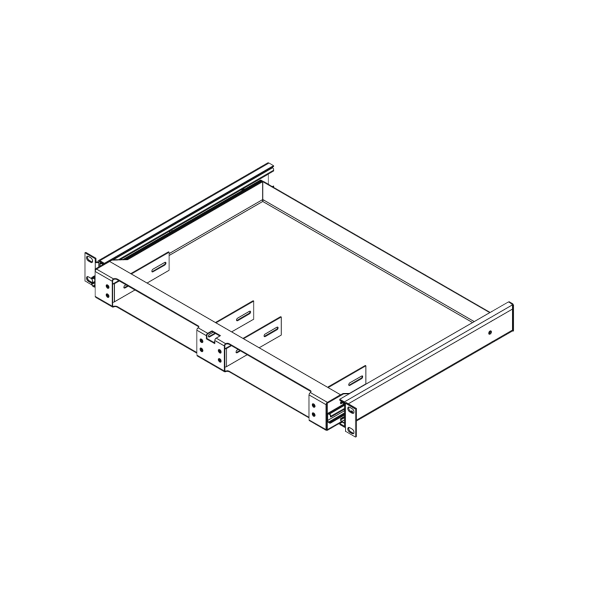 Frente Deslizable para Rack de 19", 30 cm de Profundidad, 1U. para 2 radios ICOM ICF-6013/54