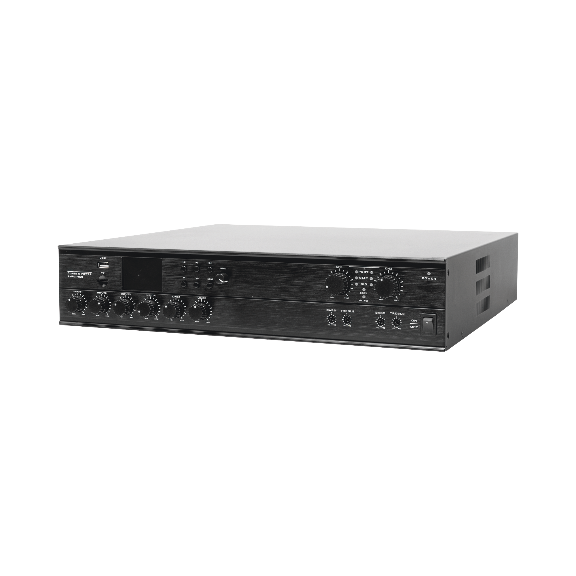Amplificador Mezclador Matricial | 2 zonas | 240w por canal | 6 entradas | Receptor de medios