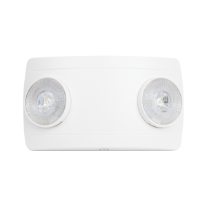 Luz de Emergencia Dual LED ultra compacta/150 lúmenes/Luz fría/Batería de Respaldo Incluida/Botón de test.