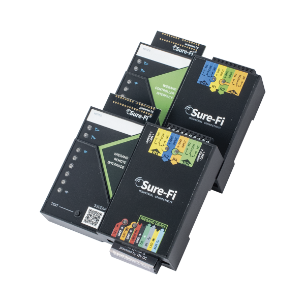 Convertidor de lectora para control de acceso (cableado a inalámbrico) / 1 Wiegand / 2 Relevadores / 2 Entradas / Atraviesa hasta 1.6 KM En Construcción o Material