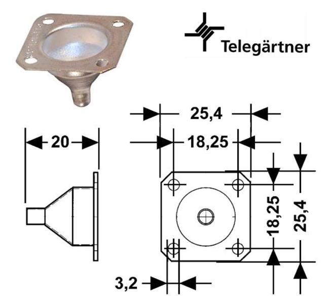 UHF Hood for 3.9mm Cable UG177/U Telegaertner C05000A0654, Grieder Elektronik Bauteile AG