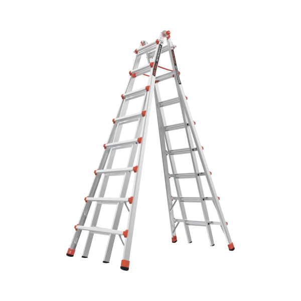 Escalera telescópica en "A" de 5.1 metros de aluminio.