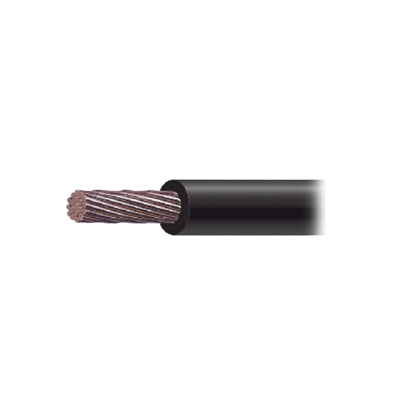 Cable Eléctrico de Cobre Recubierto THW-LS Calibre 2/0 AWG 19 Hilos Color Negro (1,000 metros).