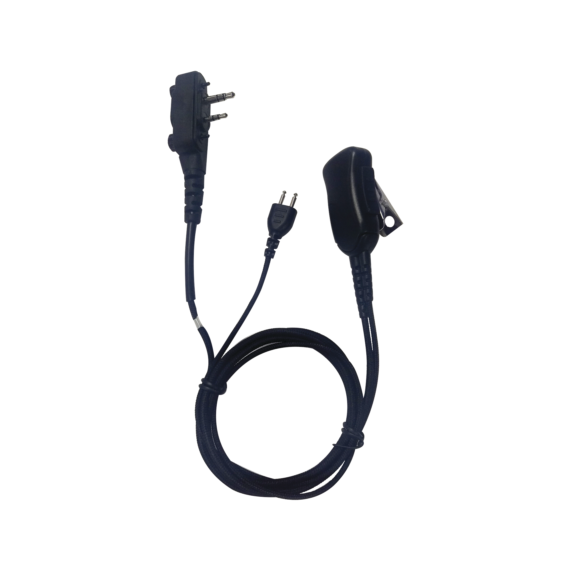 Micrófono audífono de 1 cable de fibra trenzada con sistema SNAP para radios Icom IC-F4003/4013/2000/4021/4031/4210/4230/IC-F14/3021/3013/3103/3003/1000/2000/S/T (con tornillos)