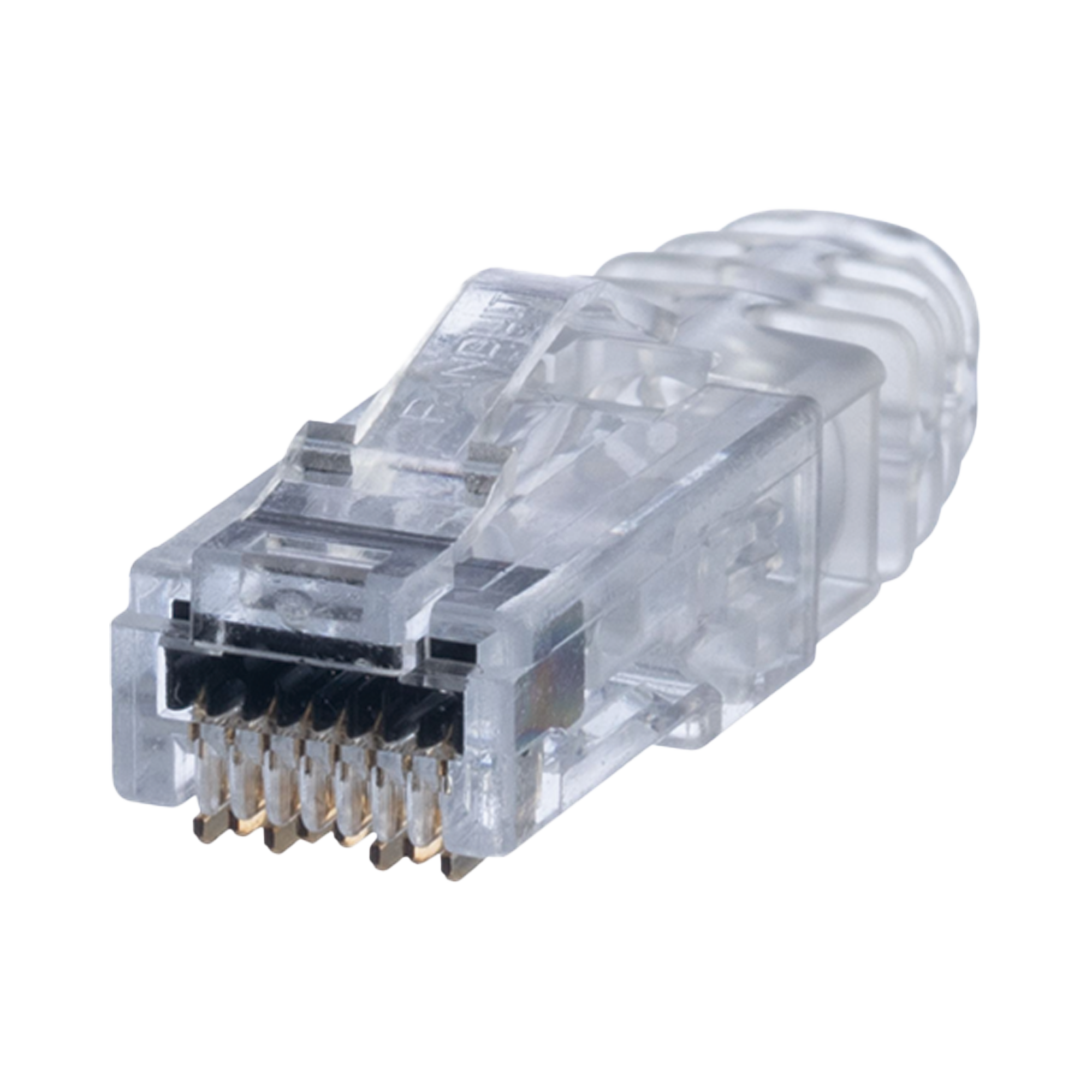 Plug RJ45 Cat6 de 3 Piezas, Para Cable UTP de Calibre 23-24 AWG, Chapado en Oro de 50 micras, Paquete de 100 piezas
