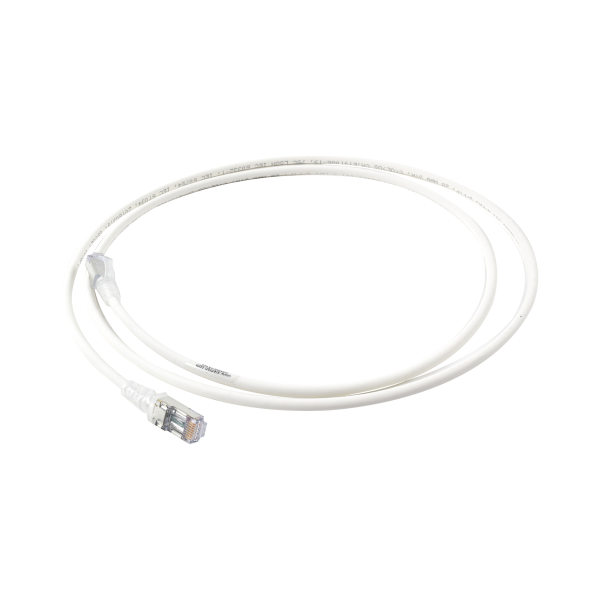 Patch Cord "Skinny" Cat6A Blindado S/FTP, 5ft, Diámetro Reducido 28 AWG, Color Blanco