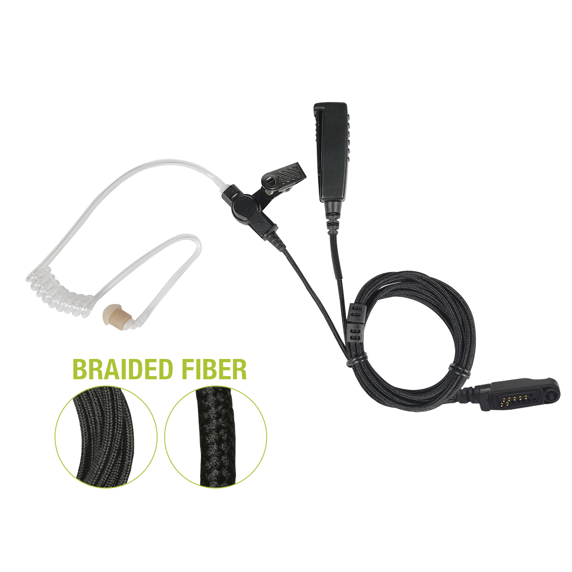 Micrófono De Solapa de 2 Cables De Fibra Trenzada Serie SPM2300BF Para HYTERA X1e/p & PD6XX