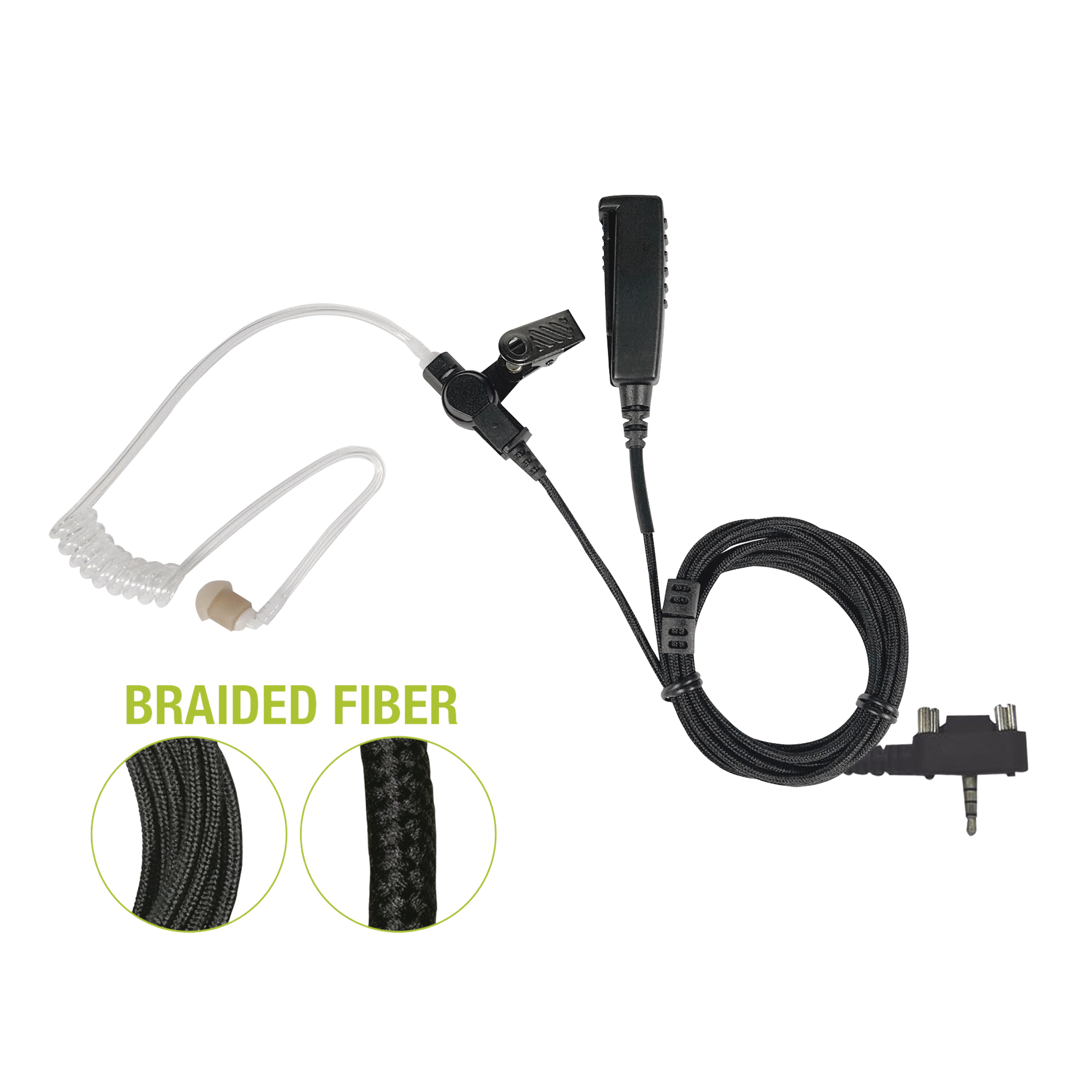 Micrófono De Solapa de 2 Cables De Fibra Trenzada Serie SPM2300BF Para VERTEX VX-160/180/210/230/231/350/351/354/400/410/417/420/424/427